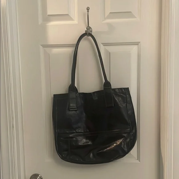 HOBO Classic Black Leather Tote - Picture 3 of 4